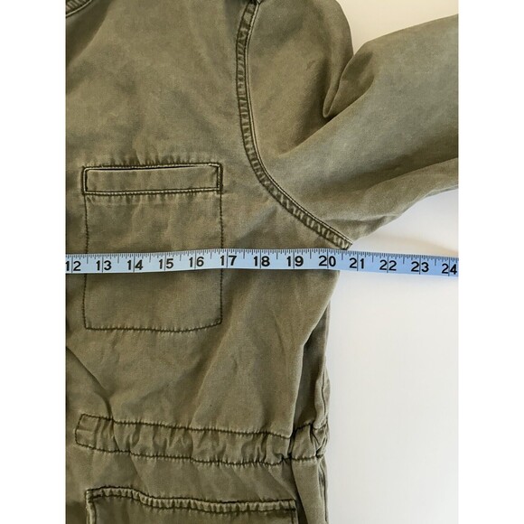 BP Womens Field Utility Jacket Sz M Green Long Sleeve Pockets Drawstring Waist - Picture 8 of 12